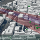 The corridors shaded red are both protected and visible from the South Bank, whereas the corridor shaded purple is protected but not currently visible owing to heights of existing buildings closer to the observer point.